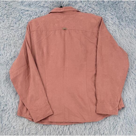 Columbia Women’s 1X Plus Shirt Rosa Siskiyou Pass Long Sleeve Snap Button Outdoo - Picture 12 of 15